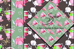 Tea party. Digital Paper pack Product Image 2