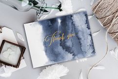 NAVY BLUE OMBRE HAND-PAINTED WATERCOLOR TEXTURES Product Image 5
