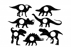 Dinosaurs SVG Dinosaur Monogram T-Rex Prehistoric Dinosaur. Product Image 2