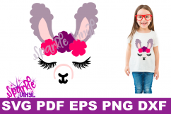 Llama Face SVG DXF EPS PNG Llama with a resting face Cut File Cricut or Silhouette Product Image 1