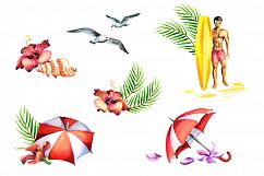 Summer time. Watercolor bundle Product Image 2