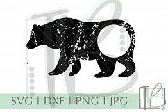 Grunge Monogram Bear SVG Product Image 2