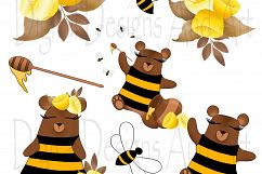 Bee a bear clipart Product Image 6