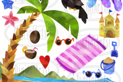 Watercolor Tropical Vacation Clipart Product Image 2