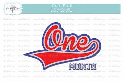 Baseball Baby Birthday Month Bundle 1-12 - SVG DXF PNG Product Image 2