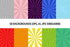 50 Burst Backgrounds (AI, EPS, JPG 5000x5000) Product Image 1