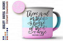 There Is Oil In The House Of The Wise svg Bible verse svg Product Image 1