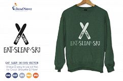 Ski SVG - Eat, Sleep, Ski - Winter Sports Vector Product Image 1