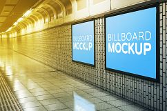 Billboards in Subway Train Station Mockups Product Image 9