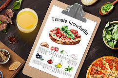 Bruschetta. Watercolor Product Image 3