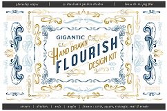 Hand Drawn Flourish Design Kit Product Image 1