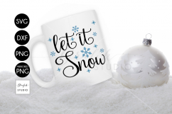 Let it Snow Christmas holiday SVG File Product Image 1