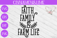 Faith, Family and Farm Life Wood Sign SVG Product Image 1
