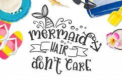 Mermaid Hair Don&#039;t Care SVG DXF PNG EPS Product Image 1