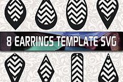 144 Earrings template SVG - Cut files - Leather earrings SVG Product Image 6