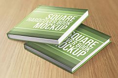 Square Hardcover Book Mockups Product Image 6