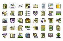 Audit icons set vector flat Product Image 1