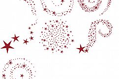 Red Foil Swirling Stars Clipart Product Image 3