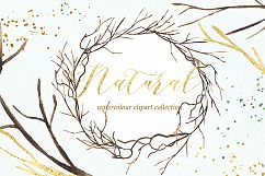 Natural winter. Watercolor clipart. Product Image 2