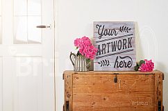 Woodsign pallet wood mockup - clean bright interior Product Image 4