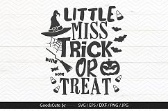 Little Miss Trick or Treat - SVG DXF JPG PNG EPS Product Image 1