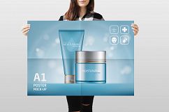 10 Poster Mock-Up Female Model Product Image 8