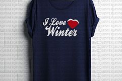 I love Winter - Quote - Cutting file Product Image 3
