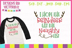 I hope the Reindeer eat the naughty list, SVG, DXF, PNG Product Image 1