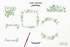 Nature Frames Watercolor Clipart Border Flowers Greenery Leaves Florals Product Image 4