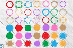 Monogram Circle Frame V1 - Clip art / Cutting Files - 35c Product Image 1