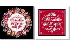 Frohe Weihnacht. Neues Jahr. Congratulations in German language. Happy Christmas in Deutschland. Product Image 5