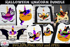 SVG, Eps, Dxf &amp; Png Files For Halloween Unicorn Bundle Product Image 1