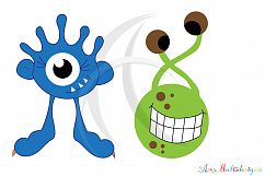 Monster characters svg / cute monster SVG / monster svg vector/ hand drawn monster SVG / Eps / Png / monster clip art / monster silhouette Product Image 3