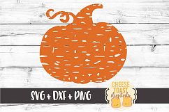 Distressed Pumpkin - Fall SVG File - Pumpkin SVG Product Image 2