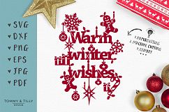 Warm Winter Wishes - SVG EPS DXF PNG PDF JPG Cut File Product Image 1