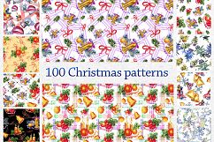100 patterns of christmas JPG watercolor set Product Image 10