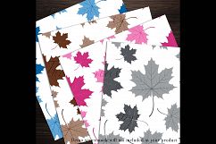 100 Seamless Color Autumn Leaves Pattern Digital Papers Product Image 5