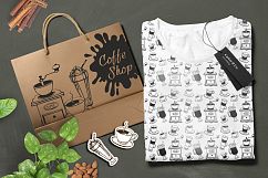 Coffe clipart black and white Product Image 7