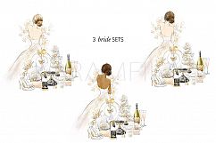 Bride and Groom Wedding Clipart Product Image 3