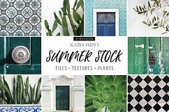 Summer stock photos, Lisbon green, tiles, texture, plants + patterns Product Image 1