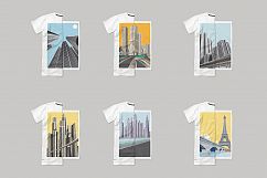 Architecture Poster T-shirt Set Product Image 3