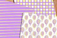 Purple and Yellow Hot Air Balloons Digital Papers Product Image 5