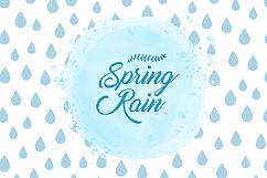 watercolor spring rain vector Product Image 1