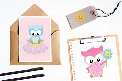 Spring Owls  graphics and illustrations Product Image 4
