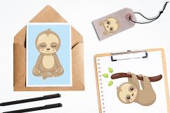 Sleepy sloth graphics and illustrations Product Image 4