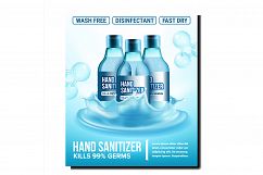 Hand Sanitizer Creative Promotional Banner Vector Product Image 1