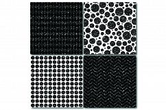 Black Glitter Patterns Digital Paper - Halloween Papers Product Image 3