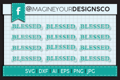 Blessed Knockout SVG Digital Cut File Bundle Product Image 1