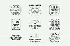Set of vintage diving emblems Product Image 3