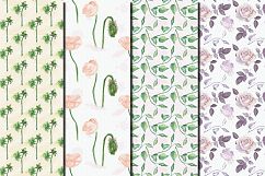 Watercolor Delicate flowers seamless digital paper pack Product Image 2